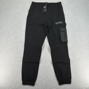 Hoodrich Jogger Track Pants Mens Medium 31x28 Black Cargo Tapered Streetwear